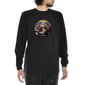 【長袖 アートTシャツ】サンドロ・ボッティチェッリ Tシャツ ザクロの聖母 ライフ イズ アート 長袖 ロングスリーブ ロンT メンズ レディース 大きいサイズ ビックサイズ おしゃれ 絵画 名画 ティーシャツ S M L XL XXL ブラック 黒 ブランド 美術 父の日