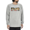 【長袖 アートTシャツ】サンドロ・ボッティチェッリ Tシャツ ヴィーナスとマルス ビーナス ライフ イズ アート 長袖 ロングスリーブ ロンT メンズ レディース 大きいサイズ ビックサイズ おしゃれ 絵画 名画 ティーシャツ S M L XL XXL グレー 灰 ブランド 美術 父の日