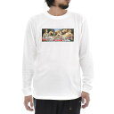 【長袖 アートTシャツ】サンドロ・ボッティチェッリ Tシャツ ヴィーナスとマルス ビーナス ライフ イズ アート 長袖 ロングスリーブ ロンT メンズ レディース 大きいサイズ ビックサイズ おしゃれ 絵画 名画 ティーシャツ S M L XL XXL ホワイト 白 ブランド 美術 父の日