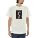 【半袖 アートTシャツ】ヨハネス・フェルメール Tシャツ 真珠の耳飾りの少女 モノクロレッド ライフ イズ アート 半袖 ショートスリーブ メンズ レディース 大きいサイズ ビックサイズ おしゃれ 絵画 名画 ティーシャツ S M L XL XXL XXXL ホワイト 白 ブランド 美術 父の日