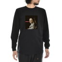 【長袖 アートTシャツ】ヨハネス・フェルメール Tシャツ 少女 ライフ イズ アート 長袖 ロングスリーブ ロンT メンズ レディース 大きいサイズ ビックサイズ おしゃれ 絵画 名画 ティーシャツ S M L XL XXL ブラック 黒 ブランド 美術 父の日