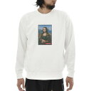 【アートトレーナー】モナリザ トレーナー カラー レオナルドダヴィンチ レオナルド・ダ・ヴィンチ Life is ART ライフ イズ アート 長袖 スウェット ロングスリーブ メンズ レディース 大きいサイズ ビック アート 絵画 名画 S M L XL XXL ホワイト 白 ブランド 美術 父の日(4)