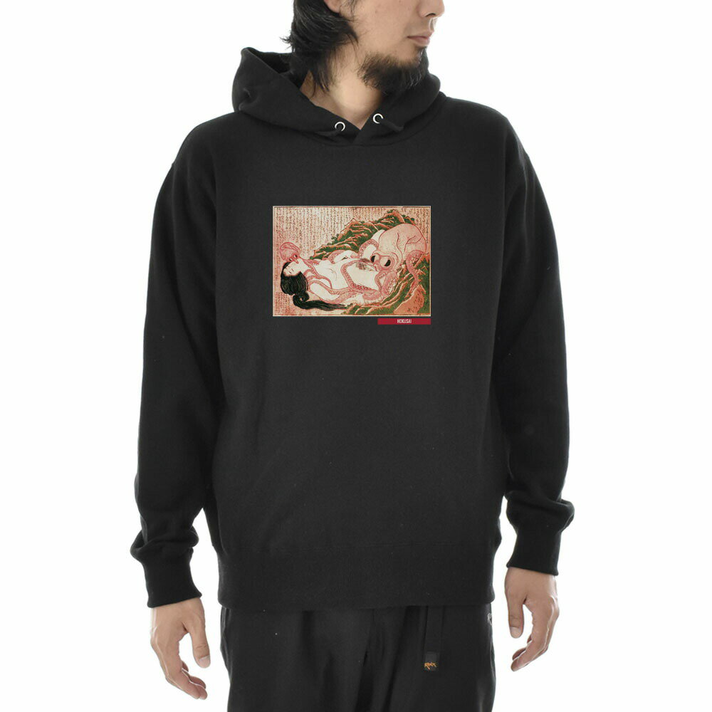 【アートパーカー】葛飾北斎 パーカー 蛸と海女 浮世絵 Life is ART ライフ イズ アート 長袖 スウェッ..