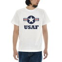 USAF マーク ラウンデル Tシャツ ジャスト 半袖Tシャツ メンズ レディース ティーシャツ エアーフォース エアフォース AIR FORCE アメリカ アメリカ合衆国 空軍 国籍マーク 軍 基地 カジュアル 大きいサイズ ビッグサイズ ホワイト 白 S M L XL XXL XXXL 父の日