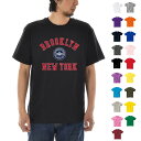 カレッジロゴ Tシャツ ブルックリン ニューヨーク 半袖Tシャツ ティーシャツカレッジプリント 大学ロゴ メンズ レディース キッズ 男女兼用 大きいサイズ 白 黒 おしゃれ S M L XL XXL XXXL 黒 白 JUST ジャスト 父の日