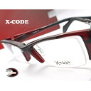 【送料無料】メガネ 度付き/度なし/伊達メガネ/pc用レンズ対応/【メガネ通販】X-Code Eyewear エアロフレーム WineRed 超弾力性新素材 ハ...