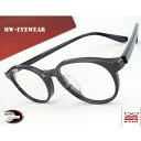 【送料無料】メガネ 度付き/度なし/伊達メガネ/pc用レンズ対応/【メガネ通販】MW-EyeWear エアロフレーム Black ボストン型 超弾力性新素材 フ...