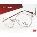 【送料無料】メガネ 度付き/度なし/伊達メガネ/pc用レンズ対応/【メガネ通販】CE CHANGE Eyewear オーバル型 メガネ Pink フルリム 眼鏡...