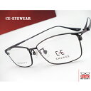 【送料無料】メガネ 度付き/度なし/伊達メガネ/pc用レンズ対応/【メガネ通販】CE CHANGE Eyewear スクエア メタル フルリム Black 眼鏡...