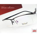 【送料無料】メガネ 度付き/度なし/伊達メガネ/pc用レンズ対応/【メガネ通販】Dixon Collection ハーフリム Black スクエア メタル×セル...