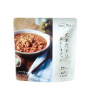 IZAMESHI Deli/イザメシ デリ ※image photo 【大豆たっぷりカレーリゾット】 キーマペーストに、玄米ともち麦のプチプチ食感。 キーマペーストに大豆をたっぷり入れたスパイスと甘みがポイント、ほどよい辛さがおいしいカレーリゾットに仕上げました。 封を切ってそのままお召し上がりいただけます。 賞味期限：1か月以上 内容量：300g 単品サイズ：W160×D41×H160mm 原材料名：トマトジュース（イタリア製造）、野菜（セロリ、玉ねぎ）、大豆、ソテードオニオン、玄米（国産）、食肉（牛肉、豚肉）、大麦(もち麦)、米味噌、バナナチャツネ、カレー粉、野菜エキス、とんこつエキス、オリーブオイル、おろしにんにく、おろししょうが、かつおエキス、昆布エキス、食塩、香辛料／酸化防止剤（V.C）、（一部に牛肉・大豆・バナナ・豚肉を含む） 備考：※大麦（もち麦）の原料原産地の貯蔵、輸送設備等は小麦にも使用しております。　※本品は小麦、乳、卵、鶏肉、さば、ごま、いか、さけを含む製品と共通の設備で製造しています。 ※画像はイメージです。 ※パッケージ、仕様、品番などの変更が予告なく変更される場合が御座います。