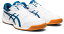 asics アシックス ATTACK HYPERBEAT 4 WHITE/MAKO BLUE 19 1073A056 100 | スポーツ スポーツ用品 グッズ ツール 雑貨 靴 シューズ 19センチ レディース メンズ 卓球 柔軟性 軽量 通気性 白 ホワイト 青 ブルー