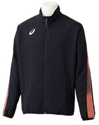 asics アシックス CROSS JACKET PERFORMANCE BLACK/FLASH CORAL XL 2031C001 2 | スポーツ メンズ XL ブラック 黒 服 衣料 衣料品ウェア トップス アウター ジャージ クロスジャケット 吸汗速乾 テープデザイン ポリエステル100%