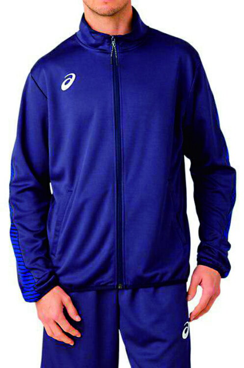 asics アシックス TEAM TR KNIT JKT(LINE TAP ピーコート 3XL 2031D904 400 | スポーツ メンズ 3XL 紺 服 衣類 衣料品ウェア ウエア アウター ドライトレーニングジャケット フルジップ ジャケット 吸汗速乾 快適