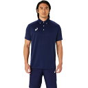 asics アシックス TEAM C DRY SS POLO Re ピーコート M 2031D932 400 | スポーツ メンズ M 紺 服 衣類 衣料品ウェア ウエア トップス ドライ半袖ポロシャツ 半袖 ポロシャツ 吸汗速乾 ポリエステル ボタンダウン