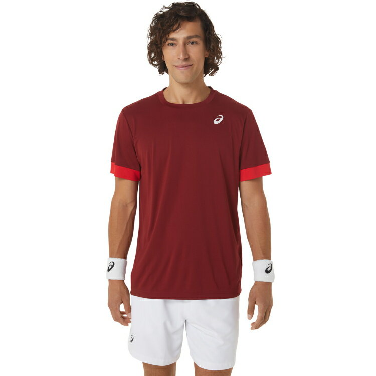 asics アシックス MEN COURT SS TOP ビートジュースXクラシックレッド XS 2 ...