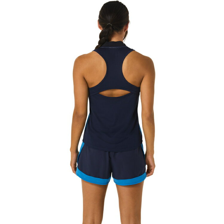 asics アシックス WOMEN MATCH TANK スカイXリボーンブルー S 2042A249 410 | スポーツ用品 スポーツ グッズ ツール アクセサリー 雑貨 小物 使いやすい テニス 衣類 レディース 女性用 S 通気性 シャツ トップス 通気性 ノースリーブ 青 ブルー スカイ