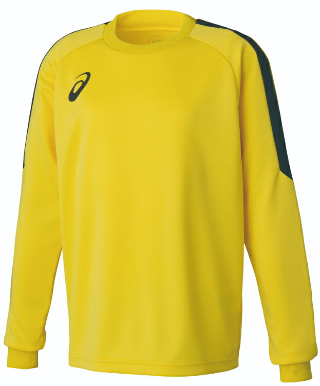 asics アシックス 11 JR． GK GAME SHIRT ブライトイエロー 150 2104A006 750 | スポーツ スポーツウェア サッカー フットサル GKゲームシャツ ロンT 長袖 吸汗速乾 腕部パット付き ゴールキーパー キッズ ジュニア 子供 練習 部活