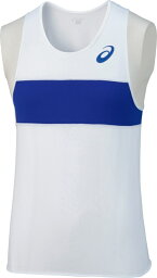 asics アシックス SINGLET ホワイトxブルー 140 XT1039 145 | スポーツ用品 スポーツ グッズ ツール アクセサリー 雑貨 小物 使いやすい 陸上 衣類 メンズ 男性用 140 ウエア アウター ジャケット 柄 ストライプ 機能 素材 白 ホワイト 青 ブルー