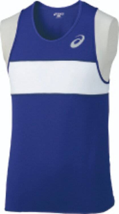 asics アシックス SINGLET ブルー 140 XT1039 45 | スポーツ用品 スポーツ グッズ ツール アクセサリー 雑貨 小物 使いやすい 陸上 衣類 メンズ 男性用 140 ウエア シャツ 目立つ ランニング トップス 機能 素材 青 ブルー