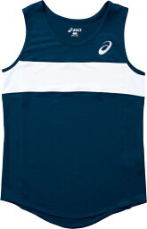 asics アシックス SINGLET ネイビー XO XT2035 50 | スポーツ レディース スポーツウェア ウエア 陸上 陸上競技 ランニング ランニングウェア ランニングシャツ ネイビー 紺 XO 汗処理機能 通気性 薄手 フィット ポリエステル 快適