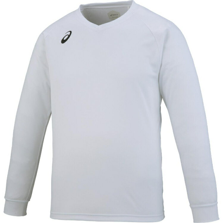 asics アシックス PRACTICE LONG SLEEVE TOP WHITE M XW6747 1 | スポーツ バレーボール メンズ レディース バレーボールウェア ウエア ホワイト 白 M トップス トレーナー プラクティス長袖シャツ シャツ 長袖 吸汗速乾 ロングスリーブトップ