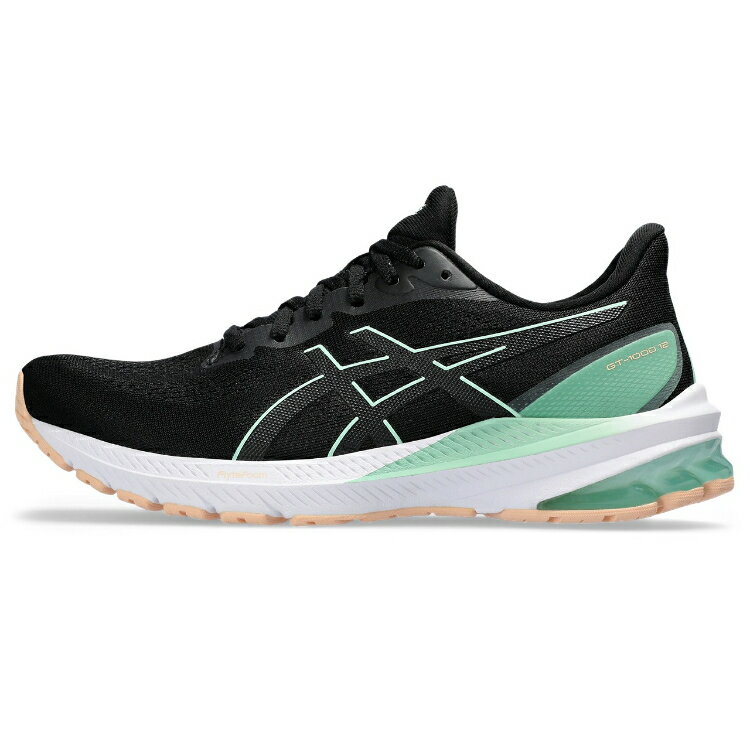 asics アシックス GT-1000 12 BLACK/MINT TINT 24 1012B450 6 | 靴 くつ サポート力 快適 ランニングシューズ スタンダード トレーニング ジム レディース フィット性 サポート性 軽い 履きやすい 安定性 スタイリッシュ 機能性 24cm