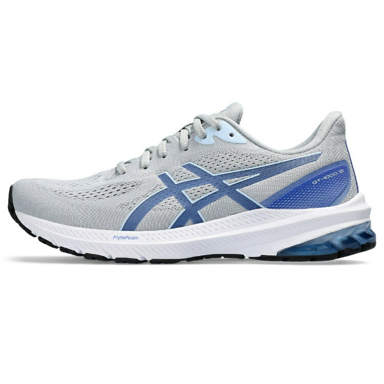 asics アシックス GT-1000 12 PIEDMONT GREY/LIGHT BLUE 25 1012B450 21 | 靴 くつ サポート力 快適 ランニングシューズ スタンダード トレーニング ジム レディース フィット性 サポート性 軽い 履きやすい 安定性 スタイリッシュ 機能性 25cm