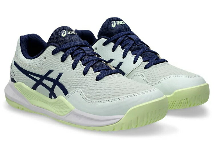 asics アシックス GEL-RESOLUTION 9 GS PALE MINT/BLUE EXPANSE 23 1044A067 301 | 靴 くつ スポーツ テニス テニスシューズ オールコート ジュニア ゲルレゾリューション9 安定性 キッズ専用モデル 硬式テニス ソフトテニス オールコート用 23cm