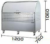 DAIKEN ダイケン ゴミ収集庫 グリーンストッカー CKM 18-8ステンレス 770L CKM-1200型 | ゴミ箱 ごみ箱 ごみ捨て場 自治体 町内会 アパート マンション 集合住宅 収納庫 ダストボックス ゴミ収集箱 大型 屋外 大容量 物置 ゴミストッカー 新築 新居 ごみ ゴミ収集所 猫 対策