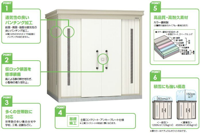 DAIKEN ダイケン 関西限定 ゴミ収集庫 グリーンストッカー DM-Z-CK 一般型 床板なし 約2100L DM-Z1709CK | ゴミ箱 ごみ箱 ごみ捨て場 自治体 町内会 アパート マンション 集合住宅 収納庫 ダストボックス 大型 屋外 大容量 物置 ゴミストッカー ごみ ゴミ収集所 猫 対策