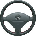 HONDA ホンダ VAMOS バモス ホンダ純正 ステアリングホイールカバー（3本スポーク用）ブラック/赤ステッチ（本革製） 【 2010.8〜2012.5】