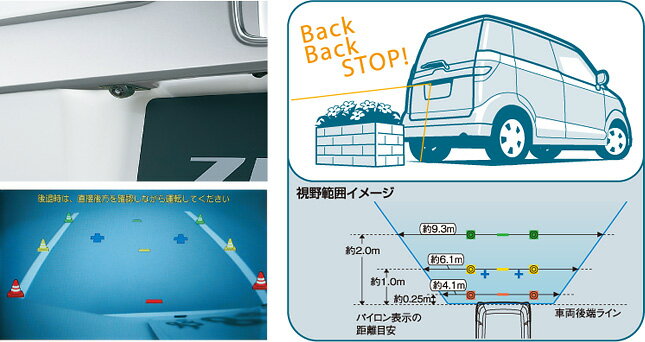 HONDA ホンダ ZEST ゼスト ホンダ純正 リアカメラシステムGathersナビコンポ用 本体 + 取付アタッチメント セット 【 2010.06〜2011.01】