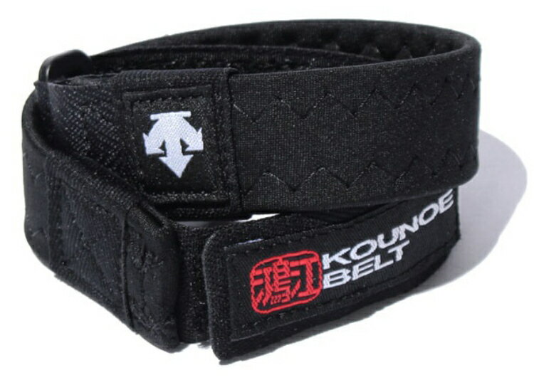 DESCENTE デサント KOUNOE BELT 肘用 ブラック Lサイズ DAT-8102 BLK | スポーツ 運動 スポーツ用品 ケア グッズ ツール アイテム アクセサリー 肘 ひじ 関節 ストレッチ ベルト コウノエベルト 鴻江ベルト 人気 バレーボール ブランド 黒 ブラック L 1