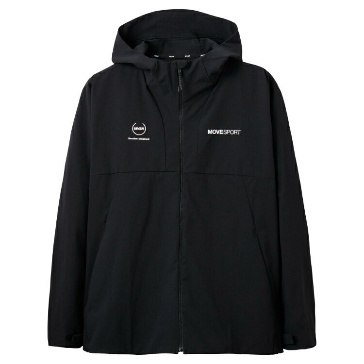 DESCENTE デサント AIRY TRANSFER スパンライク フルジップフーディー ブラック Mサイズ DMMVJF10 BK | スポーツ スポーツウェア ウエア 服 衣類 機能性 アウター 長袖 ロングスリーブ 素材 リブ仕様 ストレッチ性 伸縮性 撥水 刺繍 フィット感 軽量 ブラック M