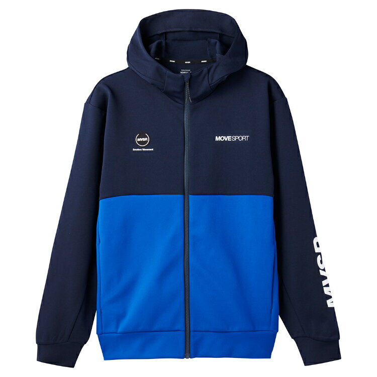 DESCENTE デサント S.F.TECH スリーブロゴ フルジップフーディー ブルー Lサイズ DMMVJF20 BL | スポーツ スポーツウェア ウエア 服 衣類 機能性 トップス 長袖 ロングスリーブ 素材 ストレッチ性 伸縮性 吸汗 ロゴ ブランド UVカット 紫外線対策 日焼け防止 ブルー L