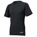 DESCENTE デサント ジュニア丸首半袖アンダーシャツ ブラック 140サイズ JSTD-721B BLK | スポーツ スポーツ用品 野球 ベースボール ベースボールウェア トレーニングウェア ジュニア 丸首 半袖 アンダーシャツ 4WAY ストレッチ 軽量 吸汗 速乾性 ブラック 140(4)