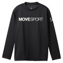 DESCENTE デサント ロングスリーブシャツ ブラック M ST5SLTT1M BK00 | スポーツ トレーニング ウェア フィットネス 長袖シャツ ロングスリーブシャツ メッシュ素材 メンズ ムーブスポーツ 吸汗速乾