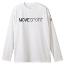 DESCENTE デサント ロングスリーブシャツ ホワイト M ST5SLTT1M WH00 | スポーツ トレーニング ウェア フィットネス 長袖シャツ ロングスリーブシャツ メッシュ素材 メンズ ムーブスポーツ 吸汗速乾