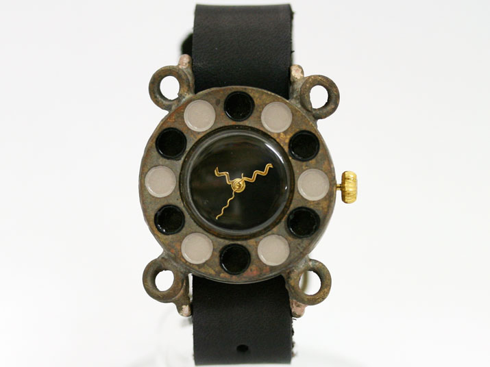 en 黒電話 J BK 手作り腕時計