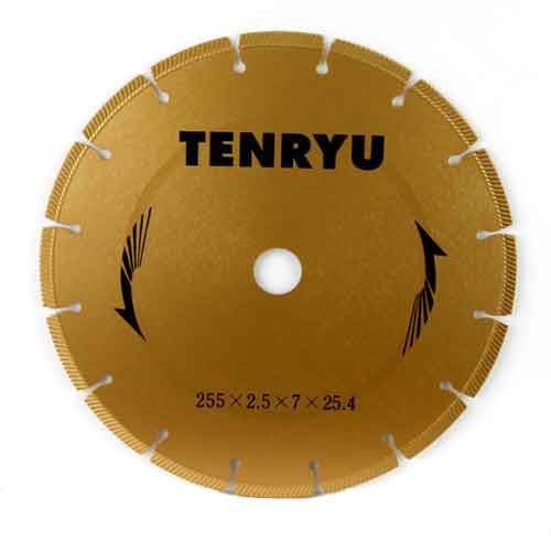 TENRYU ダイヤモンドカッター乾式用 255X2．5X25．4