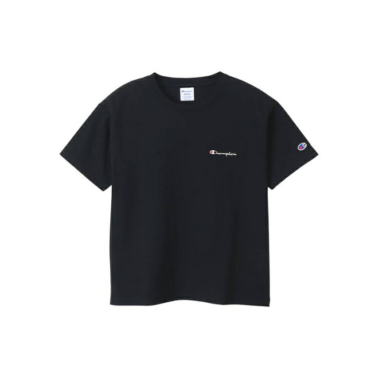 HANES ヘインズ SHORT SLEEVE T-S ブラック Mサイズ CW-X337 90 | スポーツ 運動 服 衣類 ウエア ウェア トップス ショートスリーブ Tシャツ 半袖 着心地 天竺素材 サスティナブル ポケット 綿 レディース 機能性 ブランド シンプル M 素材 マルチ ブラック