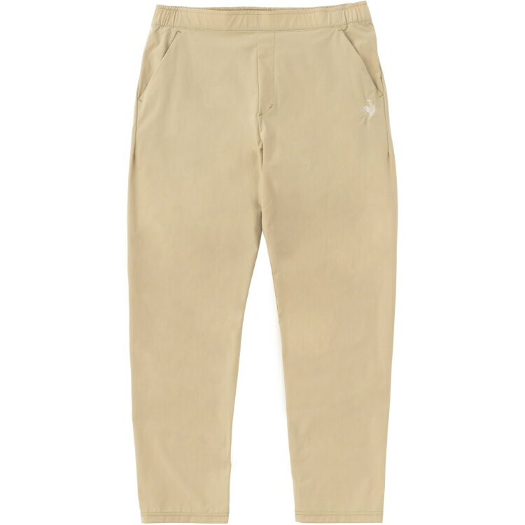 楽天DE（desir de vivre）le coq sportif ルコック AIR STYLISH PANTS ベージュ XO QMMVJD30 BG | スポーツ スポーツ用品 メンズ 男性 ボトムス ズボン ロングパンツ エアスタイリッシュ テーパード はっ水 ストレッチ ジョギング ウォーキング ゴム入り 紐付き ポケット ロゴ ベージュ XO