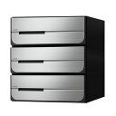 NASTA ナスタ ポスト D-ALL 3戸 シリンダー錠 ステンレスヘアーライン 300×280×425.8 KS-MB5102PU-3C-S | KS-MB...