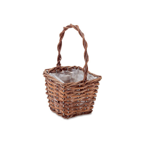 ポッシュリビング ガーデンバスケット スクエア S 11603 | プランターカバー カバー 鉢植え バスケット ガーデニング おしゃれ ナチュラル ガーデン雑貨