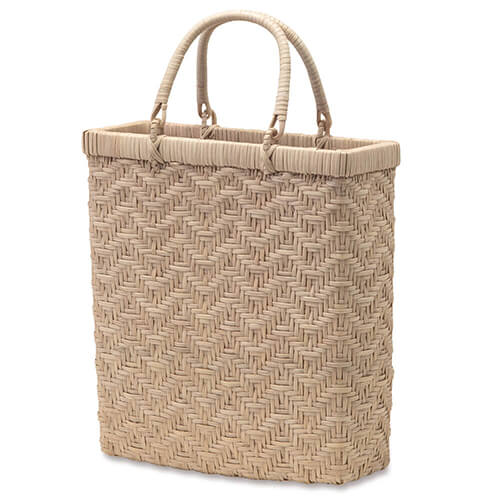 ポッシュリビング ラタンバスケット 11685 | ウィッカーバスケット かご かごバッグ バスケット 収納 物入れ ナチュラル おしゃれ ピクニック