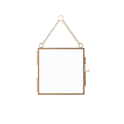 ポッシュリビング ガラスフレーム スクエア ゴールド 22598 | フラワーアレンジメント 壁面 壁 フレー..