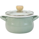 ストクック IHホーローポット 18cm グリーン RB-3245 | 25-0282-055 キッチン用品 調理器具 フライパン 鍋 ホーローポット 蓋付き ...