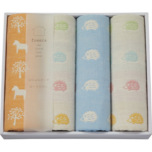 ふわら 四重織フェイスタオル4枚セット FWR5033 | 0128057 ふわら タオル 六重織 フェイスタオル セット 詰合せ ギフト プチギフト シンプル お礼 お祝 御祝 お返し ご挨拶 出産祝い お見舞い 可愛い 人気