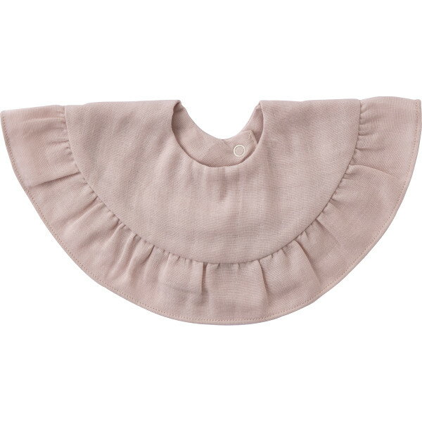 まあるいフリルスタイ ピンク R-230916 | 24-0022-033ファッション小物 雑貨 ベビー用品 ベビー 赤ちゃん スタイ ピンク フリル 綿 コットン 日本製 機能性 万能 デイリー 贈り物 お祝い イベント 人気 ギフト プレゼント 贈答用 返礼品